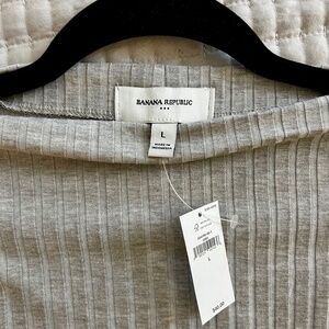 Banana Republic - Wide-Ribbed Shell - Grey - Size Large